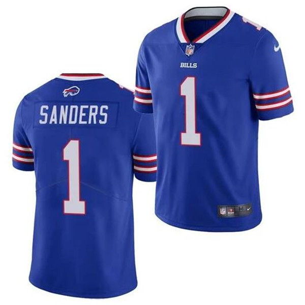 Men's Blue Buffalo Bills #1 Emmanuel Sanders Vapor Untouchable Limited Stitched Jersey